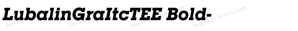 LubalinGraItcTEE Bold字体转换